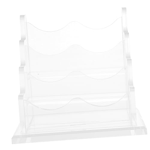 Housoutil Transparenter Acryl Visitenkartenhalter mit Fächern für Büro und Messestand Robuster Kartenständer aus Hochwertigem Material zur Effektiven Präsentation und Organisation Ihrer