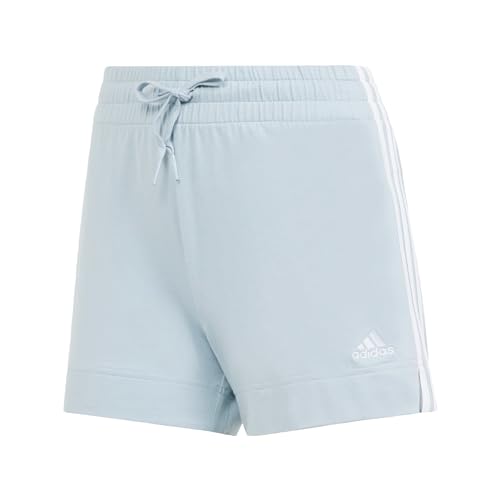 adidas Women's Essentials Slim 3-Stripes Lässige Shorts, Wonder Blue, M