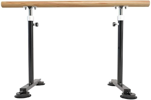 CAFIEDR Freistehende Tanzstäbe, tragbare Ballettstäbe für Zuhause oder das Studio, Kinder und Erwachsene, Stretching, Tanztraining,(Schwarz 150 cm)