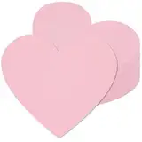 SOFPLATE 50 Stück 4 Zoll Große Rosa Herzausschnitte Papierherzen Ausschnitte Pinnwand Mit 50 Stück Rundem Doppelseitigem Klebeband Für Valentinstag DIY Bastelprojekte Pinnwand Party Heimwanddekoration