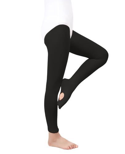 MYSSUCI Mädchen Ballett Strumpfhose 90 Den Damen Tanzstrumpfhose Konvertierbare Strumpfhosen (Schwarz, S)