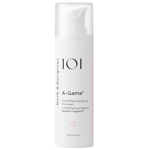 Geek & Gorgeous A-Game 5 – Leichtes Serum mit 0,05% Retinal – Mildert Falten & Hautunreinheiten – Anti-Aging Gesichtspflege für alle Hauttypen – 30 ml