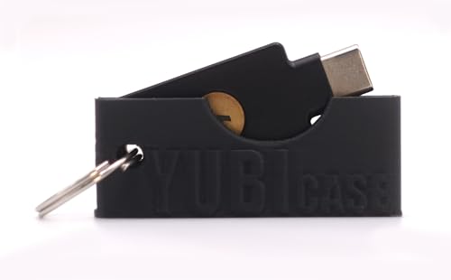 Kevprin Yubicase Schutzhülle für Yubikey 5 NFC / 5C NFC, Kratzfeste Hülle, Yubikey nicht im Lieferumfang enthalten (Schwarz, USB C)