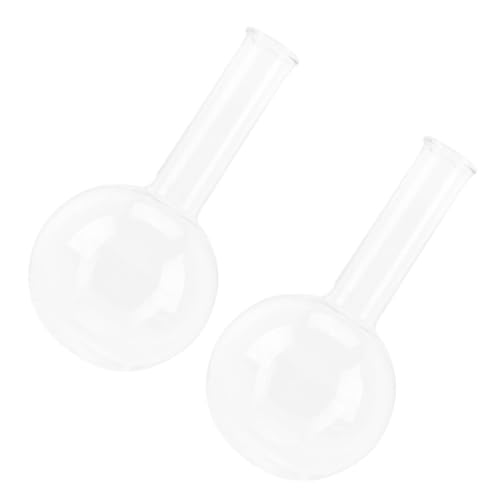TOPPERFUN 2Stücke Rundkolben Transparente Wissenschaftsflasche für Chemie Experimente Kochkolben aus Borosilikatglas für Laboranwendungen Bildung