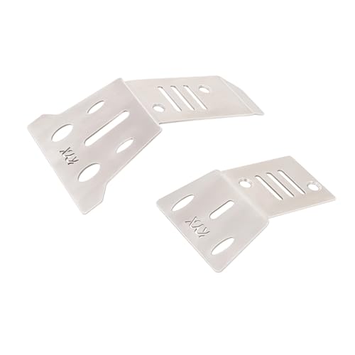 XBERSTAR RC Chassis Armor Guard Plate for Arrma 1/14 Mojave GROM RC Stainless Steel Front and Rear Chassis Guards Upgrade Parts (Chassis Armor Guard Plate)