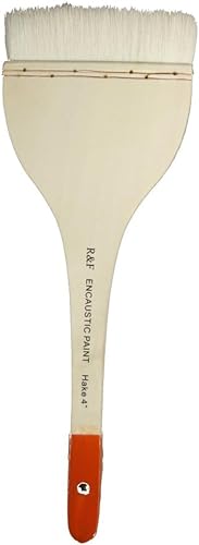 R&F Handmade Paints Hake Encaustic Brush, 4-Inch by R&F Handmade Paints