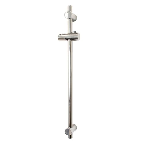 tecuro Duschstange 115 cm verchromt - Wandstange mit variablen Wandbefestigungen und verstellbarem Brausegleiter