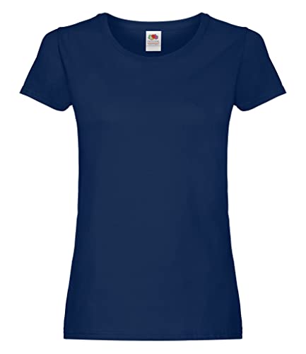 Fruit of the Loom Damen Poloshirt blau marineblau Medium