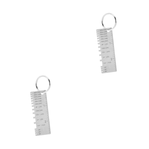 2St Schweißnaht-Inspektionslineal Schweißnahtinspektionswerkzeug Messwerkzeug für Metallfertigung Dickenmessgerät Schweißlehre Werkzeug Messgerät aus Metall Rostfreier Stahl Silver Gadpiparty