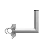 Premium X 25cm Balkon-Ausleger Aluminium Geländer Balkon-Halterung für Satelliten-Schüssel SAT-Antenne Wand-Halter mit Schellen