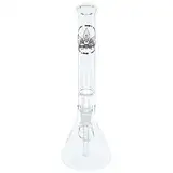 GHODT Bong aus Glas 35cm 40mm Durchmesser - 18.8 Chillum - Glasbong im Erlenmeyerkolben Style - inklusive Sieb