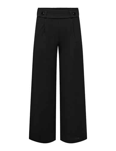 JdY Damen Jdygeggo New Long Pant Jrs Noos Hose, Black/Detail:black Buttons, M / 32L EU