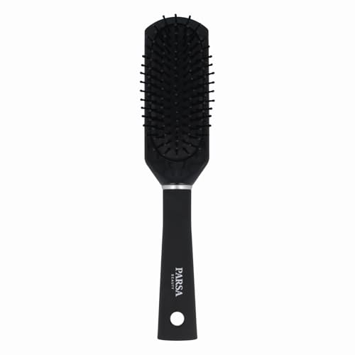 PARSA Beauty Trend Line Haarbürste lang/schmal (Schwarz) mit Kunststoffpins – Allround Bürste Haare für das tägliche Haarstyling – Haarbürste ohne Ziepen
