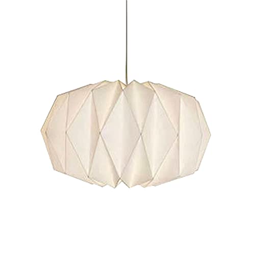 Umikk Origami Design Papier Lampenschirm, Nordische Kreativpapier Lampenschirm Deko Papier Laterne Deckenlampen Shade, Moderner Lampen Schirm Rund für Hängelampe