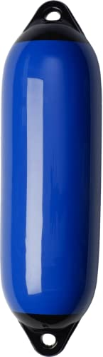 Seilflechter - Aufblasbarer Fender - Langfender in blau, 120 x 450 mm, für Boot oder Yacht