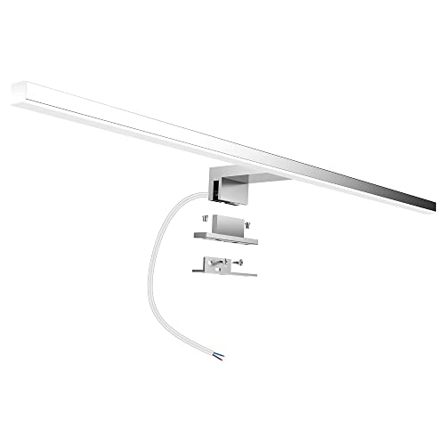 Aogled Led Spiegelleuchte Badezimmer 10W 820LM 60 cm 230V 4000K,3-in-1 Klasse II Wasserdicht IP44 Bad Spiegellampe,Kein Flimmern Badlampe Wandbeleuchtung Neutralweiß 600mm Bad Spiegelleuchte