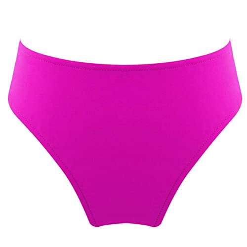 FEESHOW Kinder Mädchen Badehose Bikinihose Hoher Taille Bikini Schwimmen Slip Schwimmbekleidung Unterteil Höschen A_Hotpink 110-116