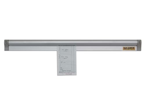 GGM Gastro | CK6560A | Bonschiene aus Aluminium - 152,4 cm | Zettelhalter | Klemmleiste | Bonleiste | Notizschiene