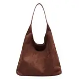 TIAASTAP Tote Bag Wildleder Handtasche Damen Groß Shopper Tasche Shoulder Bag Uni Bag Hobo Tasche Gross Schultertasche Slouchy Bag Beuteltasche Damen-Shopper