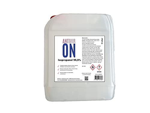 Antiviron 5L Isopropanol Isopropylalkohol 99,9% IPA 2-Propanol Fettlöser Entfetter Reinigungsalkohol