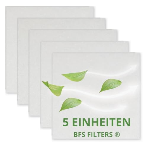 BFS Filters Pack mit 5 Ersatzfiltern für Lüfter Meltem GF 0198 / ab 1992 VF-EL 3870 Meltem, Luftfilter, Abmessungen 150x150 mm, Filter G2