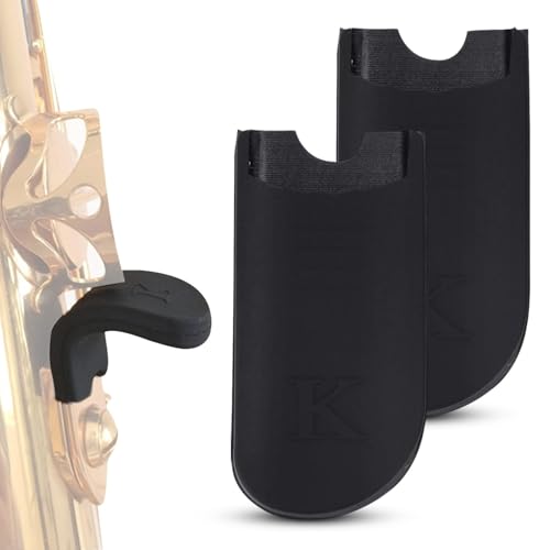 Saxophon Daumenstütze, 2 Stück 1,77x0,87x0,28 Zoll Gummi Altsaxophon Daumenstütze Daumen Hülse Kissen Pad Schwarz Thumb Rest Daumenauflage Kissen Fingerschutz Zubehör für Sopran Alt und Tenor Sax