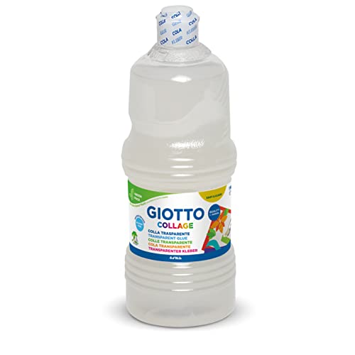 GIOTTO Collage, Transparenter Kleber, Bio-Kunststoff Flasche, 1 kg