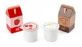 small foot Milchprodukte-Set "fresh" aus Holz, Kaufladen und Kinderküchen Zubehör, 4-teilig, ab 3 Jahren, 11440