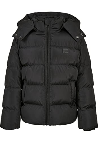 Urban Classics Jungen UCK1807-Boys Hooded Puffer Jacket Jacke, Black, 158/164