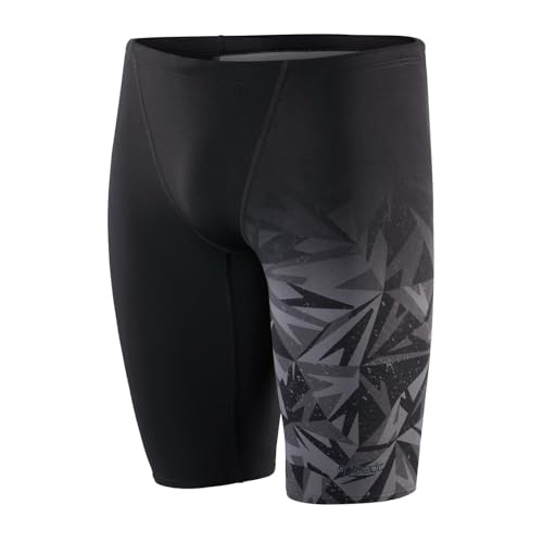 Speedo Herren Hyper Boom Placement V-Cut II Badehose, Schwarz/Grau, 6