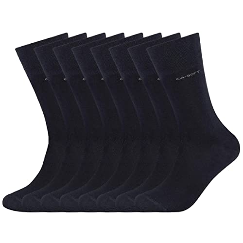 Camano 8 Paar Socken Unisex 3642 CA-SOFT Cotton ohne Gummidruck Damen und Herren Strümpfe, Farbe Navy, Größe 39-42