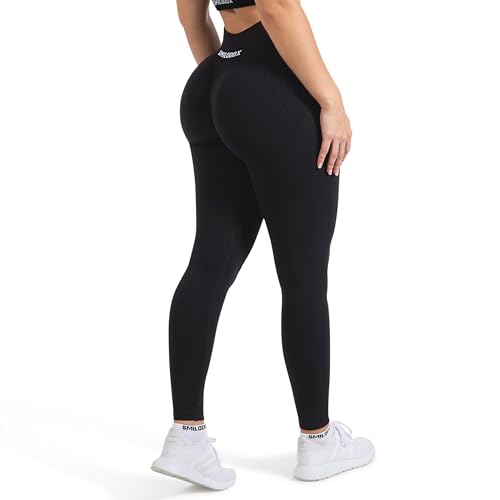 SMILODOX Leggings Damen Booty Scrunch Cetrina, High Waist Seamless Sporthose, Push-up Booty Leggins Blickdicht, Yogahose Damen für Sport Yoga Fitness Gym Workout