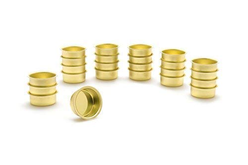 A.J. Wwe - Metallwaren GmbH Teelicht Tülle Teelichthalter vermessingt 40 mm, Größe:48 Stück