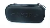 THOR-DARTS Darttasche Thor schwarz-schwarz-Weiss, Dart Wallet mit erhabenem Thor-Schriftzug, Dartetui, Dart Case Black, Dartscase, Tasche für Darts