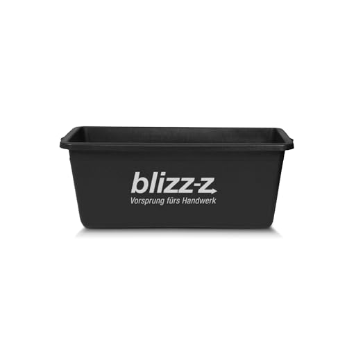 blizz-z Mörtelkasten 65/90 Liter eckig schwarz in Profiqualität (2 Stück) | Baueimer, Kübel, Mörtelwanne, Pflanzenwanne für Hochbeet, Kunststoff | Made in Germany (65 Liter 75 x 39 x 31 cm (2 Stück))