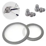 Replacement Accessories Kit Fits Classic 3, Cardiology 3 & Cardiology 4 Stethoscope for Littmann Stethoscope Replacement Parts & Stethoscope Bell Diaphragm Cover and Eartips Replacement Parts (grey)