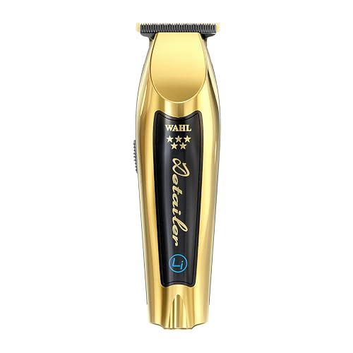 Wahl Gold Cordless Detailer Li - Mit extra breiter T-Klinge für Kantenbearbeitung und Detailarbeit - Schneidet mehr Haare schneller, Gesichtshaar-Design