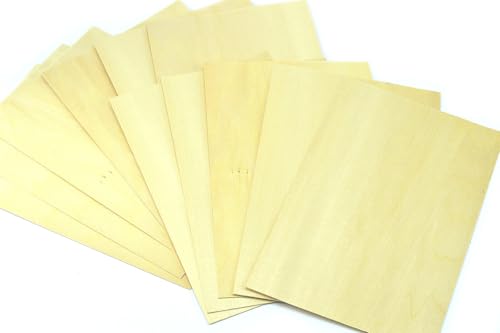 Echtholz Furnier Set – 4–5 Furnier Holzfurniere, Ideal für Modellbau, Ausbesserungsarbeiten, Intarsien, DIY, Restauration, Intarsien, Schmuck & Bastelprojekte (Linde)