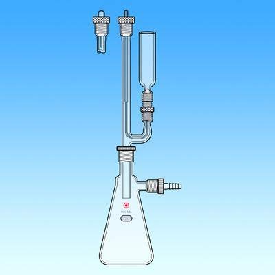 ACE Glas 2540–19 Serie Magnetresonanz Waschen Paar mit Hülse für Tubing Befestigung, verbindet lösend Reservoir auf Waschmaschine Körper, Nr. 7, PTFE