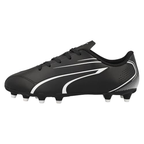 PUMA Vitoria FG/AG JR Soccer Shoe, White Black, 31 EU