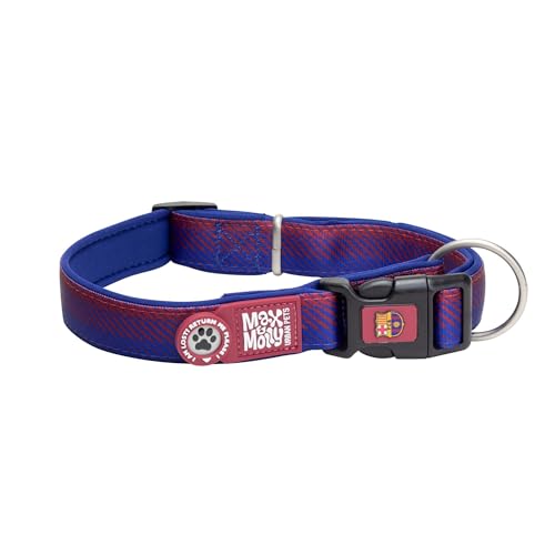 Max & Molly Gotcha! Hundehalsband FC Barcelona/XS, Halsband Hund mit Smart ID, gepolstertes Neopren Halsband mit Design für Hunde, bequem, verstellbar