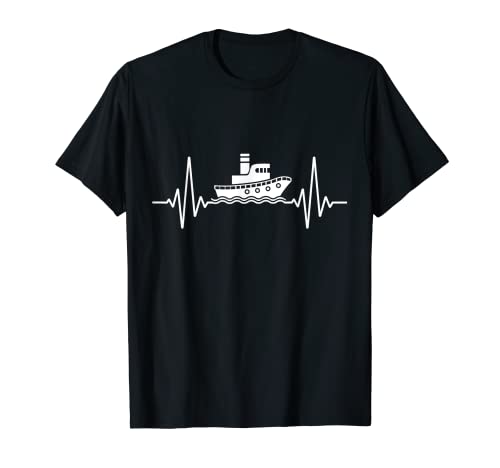 Seekapitän Nautisches Kreuzfahrt Schiff Gerien Herzschlag T-Shirt