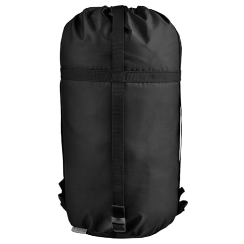 TRIWONDER Kompressionssack Wasserabweisend und Ultraleichte, Schlafsack Aufbewahrungstasche mit Staubklappe für Schlafsack Rucksackreisen, Wandern, Camping, Reisen (L, Schwarz)