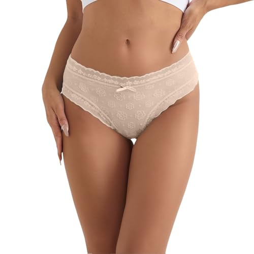 Unterhosen Damen Baumwolle Unterwäsche Slip Slips Soft Stretch Atmungsaktiv Koffertaschen Unterwäsche (L)