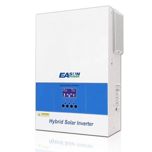 POWLAND 6200W Hybrid Solarwechselrichter, arbeitet ohne Batterie, Parallelfunktion, netzunabhängig Reiner Sinus-Wechselrichter 230V, PV-Eingang 60-500V, für 48V Batterien, mit WiFi-Modul