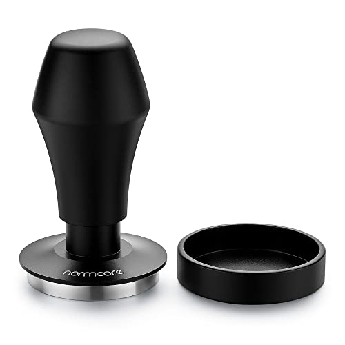 Normcore Kaffee Tamper 58.5mm- Kaffeemehlpresser – stilvoller Espresso-Stempel als Barista Tamper-Set, Anpressdruck kalibriert | - 15lb / 25lb /30lbs Anpressdruck - Aluminiumgriff Matte