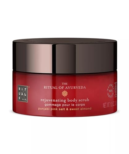 RITUALS Body Scrub The Ritual of Ayurveda – Körperpeeling mit rosafarbenen Salz aus Punjab und Mandelöl – 94% Inhaltsstoffe natürlichen Ursprungs, für Beruhigend – 300 g