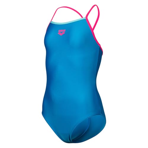 ARENA Girl's Swimsuit Light Drop SOLID Blue China-Freak Rose-Freak Rose-WA - 128