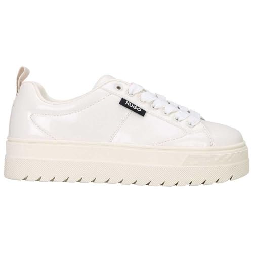 HUGO Damen Lyssa_Tenn_pt Sneaker, Open White, 39 EU