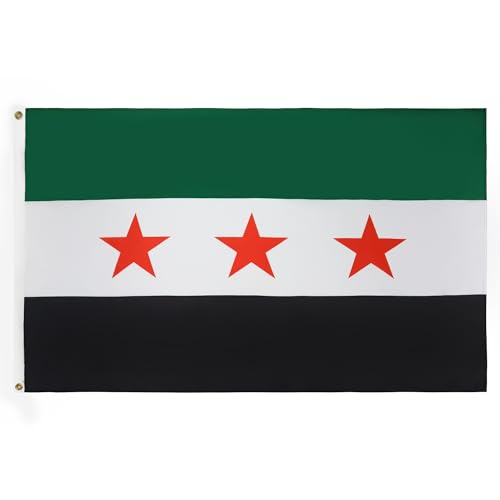 AZ FLAG - Flagge Freie Syrische Armee - 150x90 cm - Syrien Fahne 100% Polyester mit Messing-Ösen - 110g